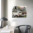thumbnail image 4 of Shiartex  Rustic Farmhouse Barn Canvas Wall Art Framed Misty Countryside Field Landscape Painting Rusty Old Truck Loaded With Flowers Picture Prints for Living Room Office Decor 20x16in, 4 of 6