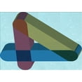 thumbnail image 1 of Ahgly Company Indoor Rectangle Patterned Blue Lagoon Blue Area Rugs, 7' x 9', 1 of 6