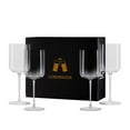thumbnail image 3 of Elegant Crystal Straight Edge Design - Set of 4 Wine Glasses (15oz), 3 of 5