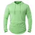 thumbnail image 4 of Kureaily Men's Athletic Hooded Shirts Long Sleeve Workout Sport Hoodie Casual Running T Shirt Pullover Top, 4 of 6