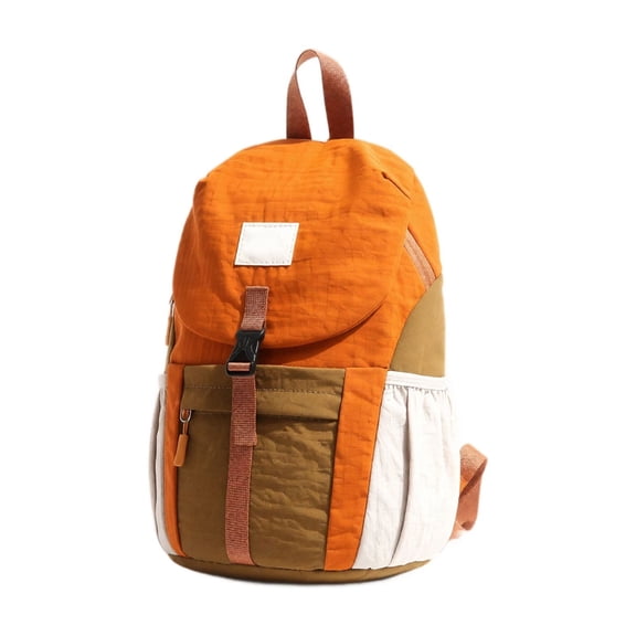 Color-Block Small Travel Back-packs for Outdoor Activities, 12.99 Inch Lightweight Bookbag for Hiking and Commuting, Casual Daypack with Water-Resistant Fabric, Gifts for On-the-Go