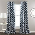 thumbnail image 1 of Lush Decor Edward Blackout Window Curtain Panel (Set of 2), Navy, 1 of 8