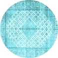 thumbnail image 1 of Ahgly Company Indoor Round Persian Light Blue Traditional Area Rugs, 3' Round, 1 of 4