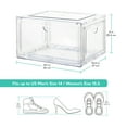 thumbnail image 5 of Qualiazero Clear Stackable Shoe Organizer Shoebox with Magnetic Doors, 2-pack, 5 of 10