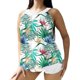 thumbnail image 2 of Traje de baño de 2 piezas para mujer, tankini de cintura alta, moderno y sin espalda, conjunto de traje de baño plano con abertura, traje de baño de playa para mujer., 2 of 4