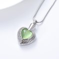 thumbnail image 5 of Heart Urn Necklace for Ashes Stainless Steel Cremation Jewelry for Women Memorial Ashes Pendant Keepsake, 5 of 7