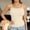 #JIE/-Beige, variant on Ribbed Tank Tops for Women Summer Sleeveless U Neck Slim Fit Spaghetti Strap Basic Camisole