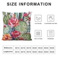 thumbnail image 5 of GOSMITH  Couch Pillow Cover Cactus, Tropical Cactus Floral Rose Decorative Throw Pillowcase Cushion Cover Throw Pillows Covers for Sofa Bedroom Car Living Room, Green Pink, 5 of 5