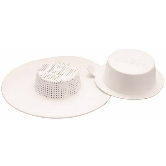 Plumb Pak KIT Strainer Draine Guard, For Use With Sink, Tub and Shower, Plastic, White