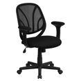 thumbnail image 1 of Y-GO Office Chair™ Mid-Back Black Mesh Swivel Task Office Chair with Arms, 1 of 6