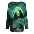 thumbnail image 4 of Jsaierl Halloween Shirts for Women Plus Size Pumpkin Ghost Print Tees Loose Fit Crewneck T-shirt Long Sleeve Holiday Blouse Tops Halloween Clothes, 4 of 4