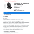 thumbnail image 2 of Front Brake Pad Set - Compatible with 2000 - 2004 Volvo S40 2001 2002 2003, 2 of 2