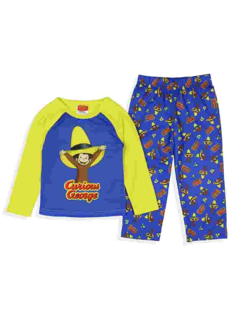 まとめ買いでお得 Toddler Hat Yellow Big George Curious Boy's 2-Piece Raglan Clothing