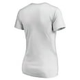 thumbnail image 3 of Women's White Milwaukee Bucks Floral Arch V-Neck T-Shirt, 3 of 3