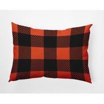 20" x 14" Simply Daisy Buffalo Plaid Polyester Indoor/Outdoor Pillow, Harvest Orange Qty 1