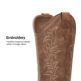 thumbnail image 4 of DREAM PAIRS Women's Western Cowboy Boots Square Toe Mid Calf Cowgirl Boots with Classic Embroidery Pull On Low Block Heel Vintage Country Boots, 4 of 9