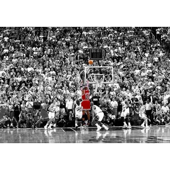 Large Sports Poster (24"x32"), Basketball Superstar Michael Jordan, Bedroom Gymnasium Wall Art Decor, Unframed Canvas Poster (Pattern - C)
