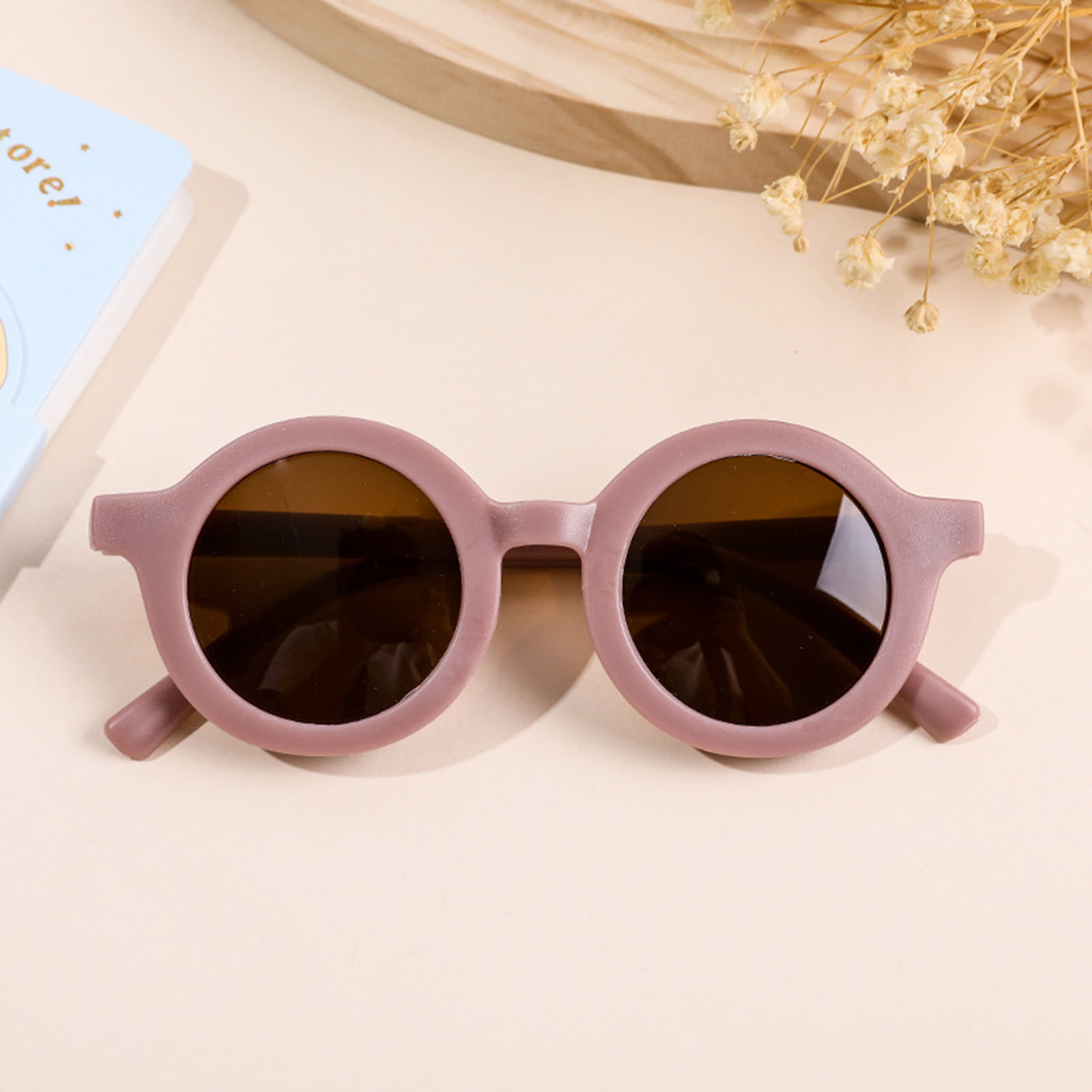 Cute Versatile Thick Round Frame Sunglasses Boys Girls - Temu
