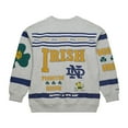 thumbnail image 2 of Men's Mitchell & Ness Gray Notre Dame Fighting Irish All Over Print Sweatshirt, 2 of 5