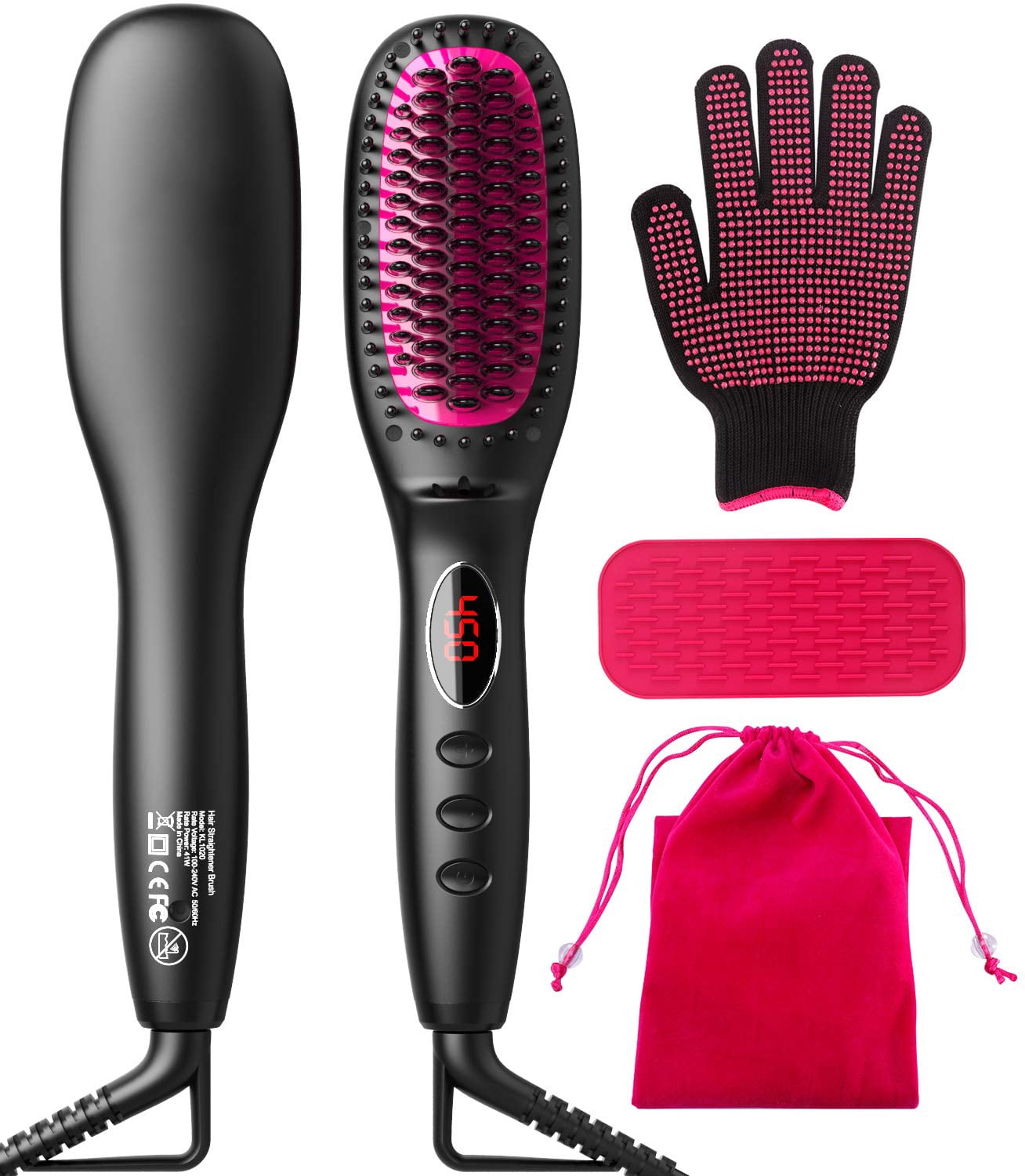 Ionic hair straightener brush by coolkesi Clearance