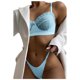 thumbnail image 1 of Gibobby Ropa interior mujer sexy Lencería de Encaje para Mujer, con Cierre Frontal, Cuello en V, camisón Sexy(Azul celeste, XG), 1 of 4