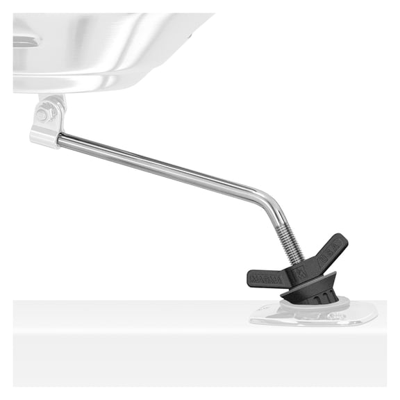 Magma A10-175 Marine Kettle Pow'r Grip Fish Rod Holder Mount | Adjustable Boat Grill Rod Holder Mount | Stainless Steel Marine BBQ Attachment