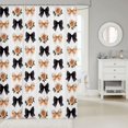 thumbnail image 2 of Manfei Cute Flowers Shower Curtain 72Wx84L,Cartoon Bowtie Bathroom Shower Curtain, 2 of 5