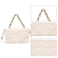 thumbnail image 3 of Women’s Fashion Lightweight Adjustable Chain Strap Quilted Designer Handbags Shoulder Bag,White，G167660, 3 of 6