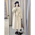thumbnail image 1 of White Woolen Jacket For Women 2024 New Style Petite Korean Version Overcoat Explosion Model V-Neck Regular Type China Origin Creamy-white 6088 (version) L (50.00 kg-57.50 kg, 1 of 5
