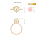 thumbnail image 5 of ANGARA Trillium Golden South Sea Cultured Pearl Solitaire Ring in 14K Rose Gold for Women | June Birthstone, Birthday, Anniversary, Jewelry Gift for Women | Pearl Ring, 5 of 9