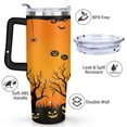 thumbnail image 3 of Black Castle on Halloween 40 Oz Tumbler with Handle Lid and Straw, Stainless Steel Double Walled Vacuum Insulated Cup, Cute Birthday Gifts Tumbler for Women Men Friends, 3 of 7