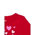 thumbnail image 3 of Way To Celebrate Toddler Girl Valentine's Day Short Sleeve Graphic T-Shirt, Sizes 12M-5T, 3 of 3