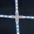 thumbnail image 4 of zuchini X-Shape 5 pin RGBW Solderless Connector 5-Conductor for 12mm Wide SMD 5050 RGBW RGBWW LED Strip LED Tape LED Rope Lights in Kitchen Cabinets RV etc. (20pcs), 4 of 4