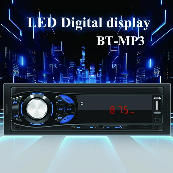 Single Din Car Radio Bluetooth BT FM Radio Hands Free Calling Car Mp3 Player with Remote Control