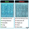 thumbnail image 6 of KatchOn, XtraLarge, Wavy Blue Foil Fringe Curtain - 3.2x6.5 Feet, Pack of 2 | Blue Water Beach Backdrop for Beach Party Decorations | Under The Sea Party Decorations | Summer Pool Party Decorations, 6 of 7