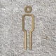 thumbnail image 5 of Letrero de baño con símbolos acrílicos, letrero para puerta de baño, placa colgante, señalización para baño Hombres de oro, 5 of 9