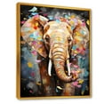 thumbnail image 2 of Designart "Pop Art Elephant Dreams" Animals Framed Wall Art - Traditional Grey Elephant Hallway Framed Wall Art Decor, 2 of 6