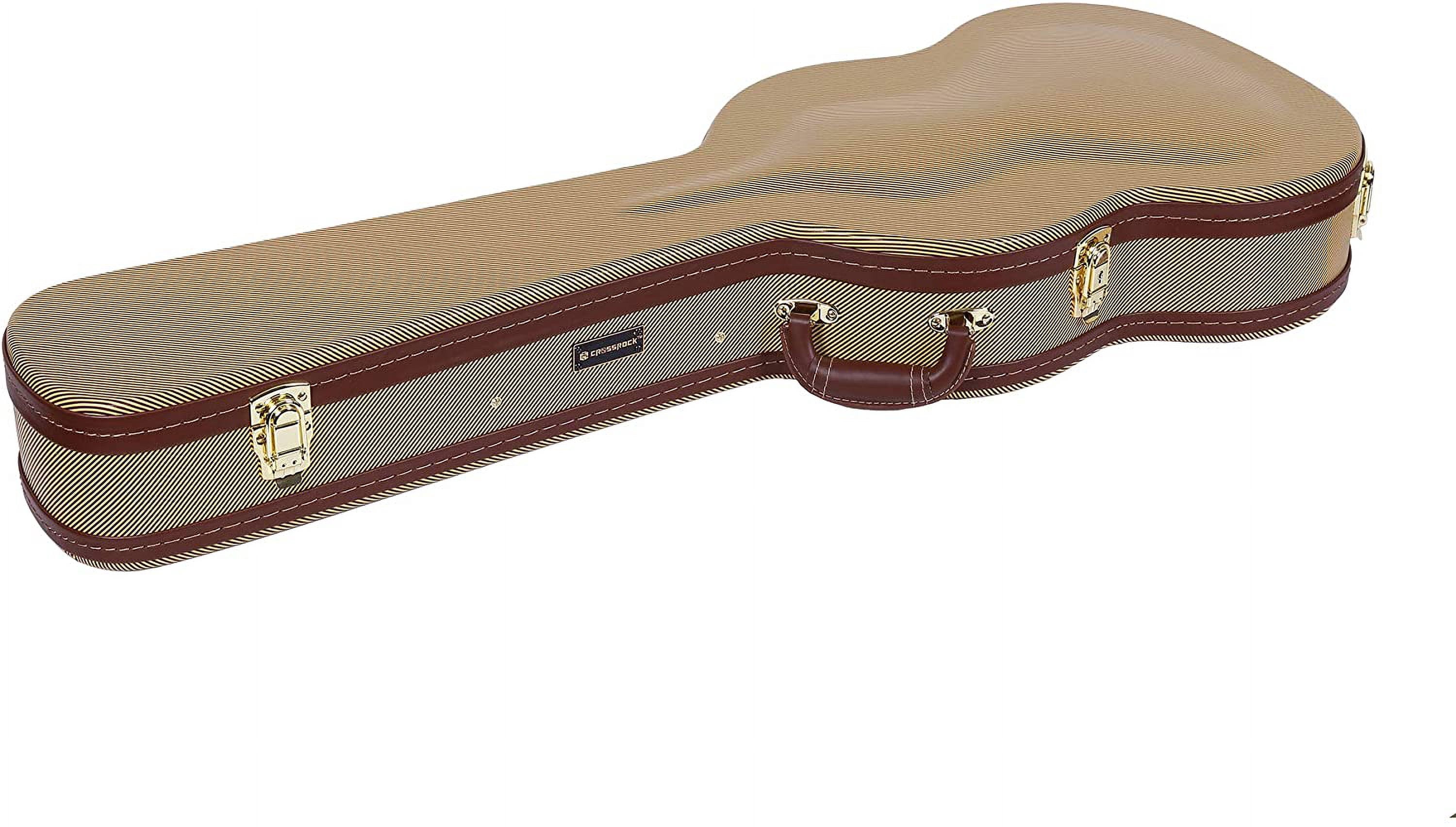 Crossrock Hard Case fits Gibson SG Guitar, Multi-Layer Wood Case, Arch-top Style, Vinyl Tweed