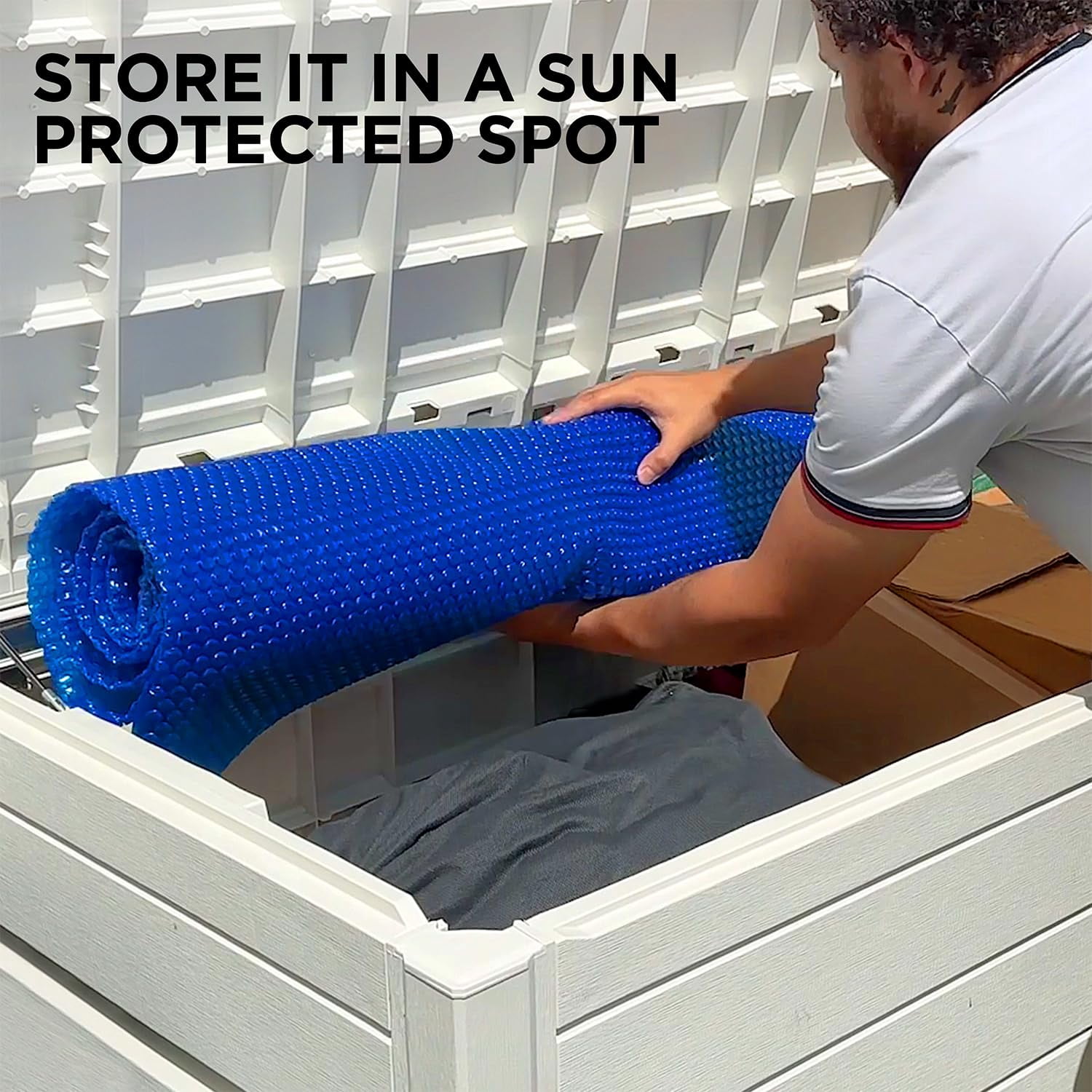 Shop Square 18' x 33' Oval Solar Pool Cover, 12 Mil, for Inground and Above Ground Pools, Blue
