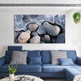 thumbnail image 4 of Large Framed Icy Stones Wall Art Novel Stones Under Ice Wall Decor Winter River Painting For Livingroom Bedroom Decoration Framed Painting Ready to Hang, 4 of 7