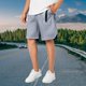 thumbnail image 2 of Pantalones cortos de cuadros de secado rápido para hombre - Pantalones deportivos cargo de 5/4 - Cintura ajustable de poliéster - Tallas XL-XXXXXXL para actividades al aire libre/playa, 2 of 5