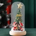 thumbnail image 2 of Mini árbol de Navidad de mesa con luz, adorno navideño, árbol de Navidad artificial. Base de madera, 2 of 7