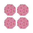 thumbnail image 1 of Vsdgher Watermelon Print Leather Coasters for Drinks, Durable Drink Coasters 4 Set for Tabletop Protection, Luxurious Home Décor and Housewarming Gift-Octagon, 1 of 6