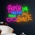 thumbnail image 5 of Handmadetneonsign Girls Just Wanna Have Sun Neon Sign, Sun Shine Led Light, Sunrise Led Sign, 5 of 5
