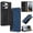 Blue, variant on Leather For Apple iPhone 16 Plus 6.7-inch Case , RFID Blocking,Flip Color blocking Wallet Leather Case With Card Holder Magnetic Closure Shockproof Kickstand Protective Phone Cases Cover,Black