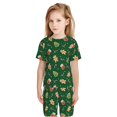 thumbnail image 5 of Balery green Christmas Element Conjunto de Pijama Infantil de Manga Corta con Estampado – Ropa de Dormir de Algodón Suave-Large, 5 of 5