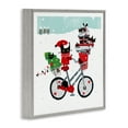 thumbnail image 4 of Stupell Industries Holiday Catmas Bicycle Holiday Painting Gray Framed Art Prints Wall Art, 17 x 17, 4 of 10