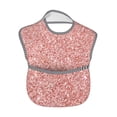 thumbnail image 2 of Bingfone Mess-Proof Baby Bib - Waterproof Bib For Baby Boy Or Girl With Food Catcher Pocket, Unisex-Rose Gold Pink Glitter, 2 of 8