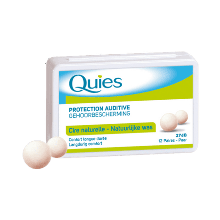 QUIES ear plugs natural wax Hearing Protection 27 dB 12 (Best Earplugs For Hearing Protection)