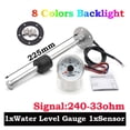 thumbnail image 2 of 52mm Water Level Gauge+Water Level Sensor 240-33Ohm With 8Color Backlight Water Level Indicator Meter Fit For Car Boat Marine ,Easy to Install, 2 of 8